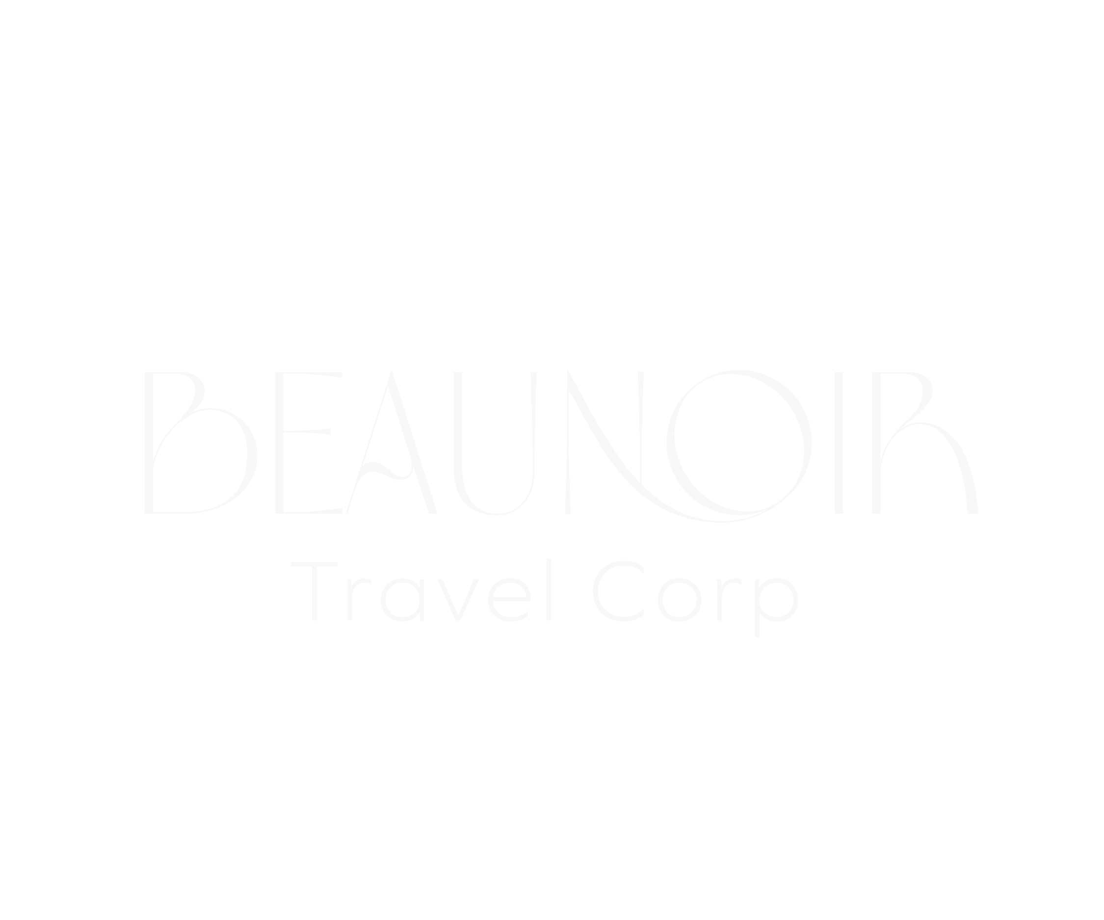 Beaunoir travel corp logo on a black background, emphasizing travel.